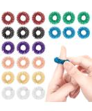 Buy Acupressure Massage Rings for Fingers Spiky Sensory Stress Relief Rings for Adults & Teens 32 Pieces in 8 Colors Fast International Shipping - Buy Online on GoSupps.com