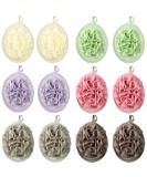 12-Piece Shower Puff Bath Loofah Set - Exfoliating Mesh Pouf Sponges with Hand Strap - Washable Body Scrubber for Men and Women - Buy Online on GoSupps.com