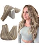 Runature Real Hair Treat Blonde Weft - Dark Ash Blonde & Platinum Blonde Remy Hair Extensions | 100g 55cm (22 inch) #19AP60 - Buy Online on GoSupps.com