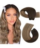 Moresoo Balayage Brown Double Weft Human Hair Extensions 22 Inch #4/10/16 - Buy Online on GoSupps.com