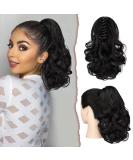 Sofeiyan 28cm Clip-In Curly Ponytail Extension | Natural Black Synthetic Hair for Women - Buy Online on GoSupps.com