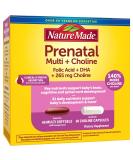 Nature Made Prenatal Vitamins with DHA & Choline - 60 Softgels for Women | Folic Acid & Nutritional Support - Buy Online on GoSupps.com