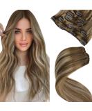 LAAVOO Balayage Clip-In Hair Extensions - 30cm Ombre Real Human Hair | 5pcs/70GR | Perfect for Effortless Style - Buy Online on GoSupps.com