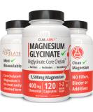 Highly Bioavailable Magnesium Glycinate Supplement - 400mg Elemental - 120 Capsules | Made in UK | GMP Certified - Buy Online on GoSupps.com