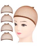 FANDAMEI 4PCS Dark Brown Wig Caps - Mesh Net Liner for Women, Men & Kids - Buy Online on GoSupps.com