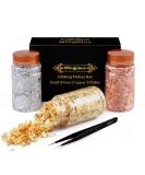 Gilding Flakes Set - Metallic Gold Foil for Resin, Jewelry, Nails, Art & Crafts - 3 Bottles (Gold, Silver, Copper) - Buy Online on GoSupps.com