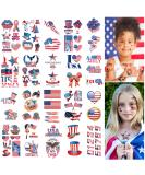20 Sheets 4th of July Temporary Tattoos - American Flag Patriotic Stickers for Independence Day - USA Face Decortions - Buy Online on GoSupps.com