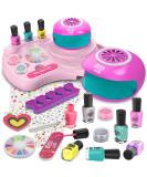 Amagoing Nail Polish Kit for Girls 6-12 | Kids Nail Art Salon Set with Nail Dryer & Glitter Polish | Perfect Birthday Gift & Spa Party Favor - Buy Online on GoSupps.com