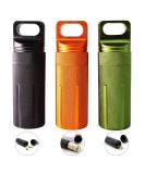 AUVStar CNC Metal sealed EDC waterproof can pill capsule keychain outdoor survival equipment warehouse storage box medicine bottle (3 Pack) - Buy Online on GoSupps.com
