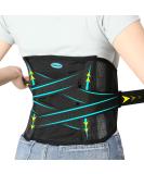 Professional Lower Back Brace - Pain Relief Support Belt for Men & Women | Breathable Lumbar Support with 7 Stays & Adjustable Straps (Medium Black - Buy Online on GoSupps.com