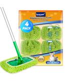 KEEPOW Reusable Microfiber Mop Pads Compatible with Swiffer Sweeper Mop Dry Sweeping Cloths Washable Wet Mopping Cloth Refills for Surface/Hardwood Floor Cleaning 4 Pack (Mop is Not Included) 4 Pack Green - Buy Online on GoSupps.com