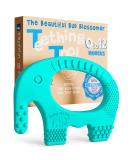 Bite toys for babies - Bpafreies silicone toys - cute easy to keep soft and highly effective.Elephant bite ring - unique bite rings for 0 6 6 12 months boy or girl dark mint green - Buy Online on GoSupps.com