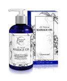 Unscented Massage Oil - 100% Natural Body Oil for Massage Therapy | Sweet Almond Grapeseed & Jojoba - Premium Carrier Oil for Aromatherapy | Brookethorne Naturals 8.5 Fl Oz - Buy Online on GoSupps.com