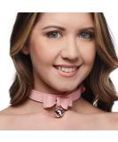 Master Series Golden Kitty Cat Bell Collar - Pink/Silver | International Shipping Available - Buy Online on GoSupps.com