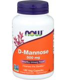 Now Foods D-Mannose 500 mg - 120 Veg Capsules for Urinary Health - Buy Online on GoSupps.com