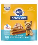 Pedigree DENTASTIX Chicken Flavor Dog Treats 108ct Pack Small Dogs 5-20lbs - Buy Online on GoSupps.com