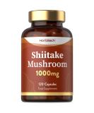 Shiitake Mushroom Extract 1000mg | 120 Capsules | Pure Mushroom Powder Supplement | Non-GMO with No Artificial Preservatives by Horbaach - Buy Online on GoSupps.com