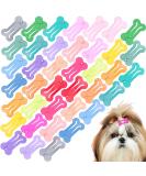 40 Pieces Cute 1 Inch Pet Hair Clips - Multicolor Puppy Dog Barrettes - Small Bone Snap Hair Accessories for Grooming Bows - Buy Online on GoSupps.com