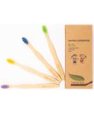 Bamboo Toothbrushes for Kids - Pack of 4 Sustainable & Vegan Soft Bristles - Buy Online on GoSupps.com
