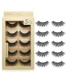 Buy 5 Pairs 3D False Eyelashes Set - Reusable Natural Eyelashes with Tweezers - International Shipping Available - Buy Online on GoSupps.com