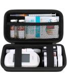 Elonbo Diabetic Supplies Travel Case - Organizer Bag for Insulin, Glucose Meter, Test Strips, Lancets, Syringe - Black - Buy Online on GoSupps.com