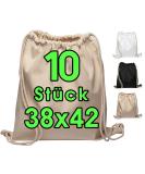 Buy 10-Pack Cotton Sports Bags 38x42cm - Eco-Friendly Gym Backpacks Ico-Tex Certified Fabric Perfect for Painting & Shopping - Buy Online on GoSupps.com