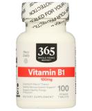 365 by Whole Foods Market Vitamin B1 100mg - 100 Tablets - Buy Online on GoSupps.com
