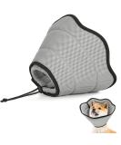 VavoPaw Dog Cat Cones Recovery Collar Soft Mesh Elizabethan Collar Breathable Dog Surgery Recovery Collar E-Collars for Dogs After Surgery Dog and Cat Protective Cone for Recovery M Gray Gray Medium - Buy Online on GoSupps.com
