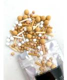 Edible Nude & White Cake Sprinkles Luxury Mix 45g Cupcake Cake Decoration Nude Sprinkles Cake Sprinkles Mix White sprinkles - Buy Online on GoSupps.com