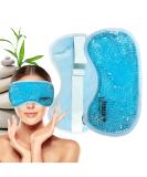 USA Merchant - L'AUTRE PEAU Hot/Cold Plush Gel Bead Relief Wrap | Flexible Reusable Ice Packs (Blue Full Eye Mask) - Buy Online on GoSupps.com