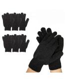 6 Pairs Exfoliating Gloves - Premium Black Scrub Wash Mitt for Bath/Shower - Spa Exfoliation Accessories for Men and Women - Buy Online on GoSupps.com