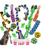 XL Dog Chew Toys for Aggressive Chewers Large Breed 14 Pack Tough Indestructible Dog Toys for Aggressive Chewers Durable Puppy Chew Toys for Teething Heavy Duty Cotton Dog Rope Toys for Large Dogs - Buy Online on GoSupps.com