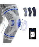 Professional Knee Brace Compression Sleeve - Best Knee Braces for Men Women Medical Grade Knee Support Protector for Running Meniscus Tear Arthritis Joint Pain Relief Sports Injury Recovery N2/Grey M - Buy Online on GoSupps.com