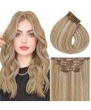 Vivien Clip-in Extensions | Real Remy Hair | Highlighted Ash Blonde #P27/60 | 10 Inch - 80g - 7 Pieces - Buy Online on GoSupps.com