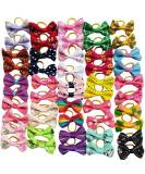 Chenkou Craft 50pcs/25pairs Puppy Yorkie Dog Hair Bows: Mix Colors & Patterns for Pet Grooming - Dog Accessories with Rubber Bands - Buy Online on GoSupps.com