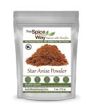 The Spice Way Star Anise Ground - 4 oz | Ideal for Baking and Tea - Buy Online on GoSupps.com