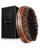 BFWood Boar Bristle Beard Brush - Black Wood Walnut Military Style - Buy Online on GoSupps.com