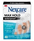 Nexcare Max Hold Waterproof Bandages, Contours to hard-to-fit places, like heels, the hand, knees, and fingers, 40 ct Assorted 40 Assorted - Buy Online on GoSupps.com