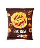 Hula Hoops Crunchy Potato Ring Crisps 34g x 32 (BBQ Beef) - Buy Online on GoSupps.com