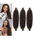 24 inch LPARMJIT Springy Afro Twist Hair Extensions - Kinky Marley Twist Pre-Fluffed Soft Butterfly Locs Pack of 3 T1b/30 - Buy Online on GoSupps.com
