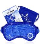 Origin Cure Gel Eye Mask - Reusable Cold Eye Pack for Puffy Eyes, Allergies, and Migraine Relief - Buy Online on GoSupps.com