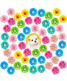 Mruq pet Happy Easter Day Dog Bows 80pcs Holiday Small Pet Dog Hair Bows Bulk Mix Cute Bunny Pattern Dog Flower Bows with Rubber Bands for Festival Puppy Dog Grooming Accessories A308-80 - Buy Online on GoSupps.com