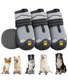Slowton Dog Shoes - Breathable Paw Protection Non-Slip Adjustable Reflective Velcro Boots for Small Medium & Large Dogs (Size 7 Schwarz-Gray) - Buy Online on GoSupps.com
