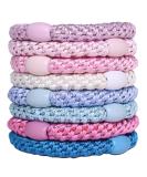 Gygyl 8pcs Mixed Color Hair Ties for Women & Girls - No Damage Elastic Ponytail Holders for Thick Hair - Stylish & Durable Hair Bands (Style 8) - Buy Online on GoSupps.com