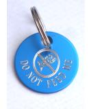Paradise Pets DO NOT FEED CAT SAFETY ID TAG PERSONALISED ON REVERSE WITH YOUR CHOICE OF TEXT - BLUE WITH FISH BONE MOTIF - Buy Online on GoSupps.com