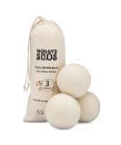 Molly's Suds Wool Dryer Balls (set of 3) - Natural Fabric Softener Reduce Drying Time Reusable Chemical Free Unscented - Buy Online on GoSupps.com