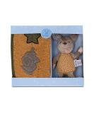 Sterntaler Baby Unisex Gift Set | Hase Mini Spitier & Terry Libber | Perfect Baby Gift - Light Brown - Buy Online on GoSupps.com