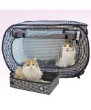 Necoichi Portable Stress-Free Cage Carrier and Litter Box - Indoor/Outdoor Travel - No.1 Seller in Japan - Black - Buy Online on GoSupps.com