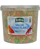 Supa Value Pond Flake Fish Food 5L Bucket - Nutritionally Balanced Diet for Koi Carp & Coldwater Fish - Buy Online on GoSupps.com