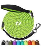 Aystkniet Bungee Tow Leash for Dogs - 3m to 20m Shock-Absorbing with Padded Handle & Reflective Threads Ideal for Medium & Large Dogs - Green - Buy Online on GoSupps.com